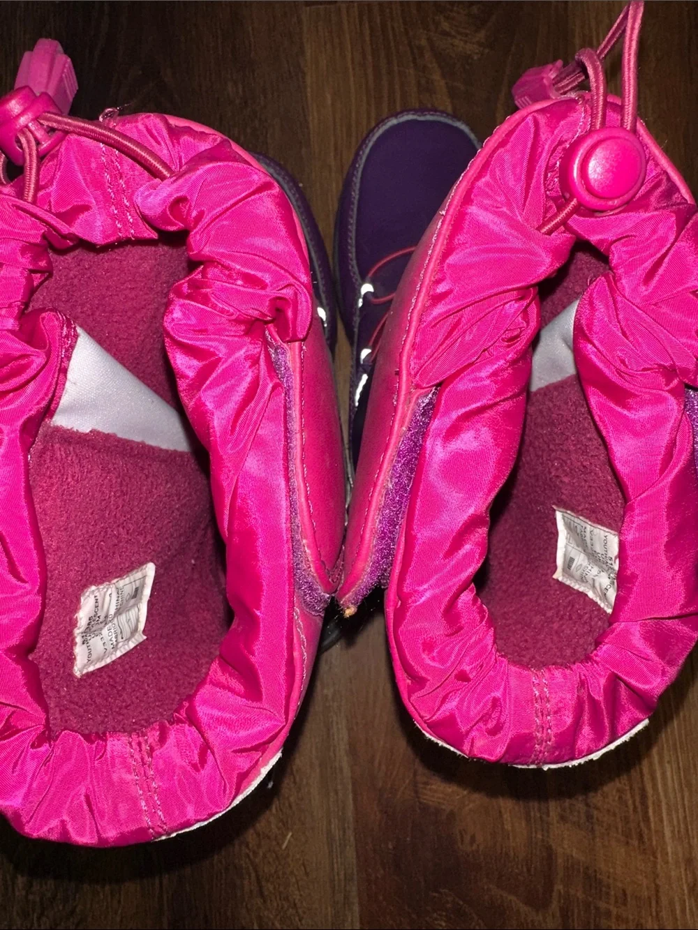 Lands’ End Kids Snow Flurry Boots Pink Purple Ombre Waterproof Youth 3 3M